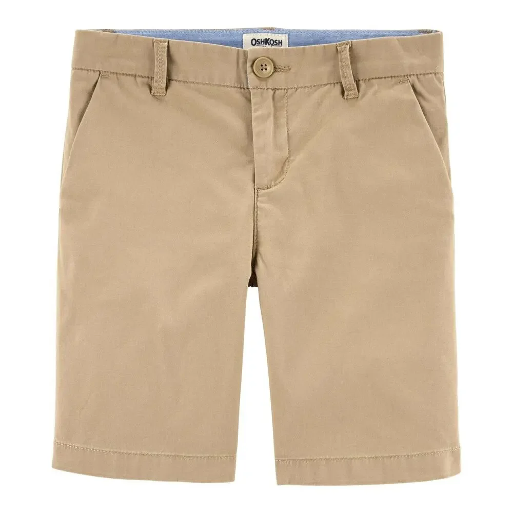 NWT OshKosh B’Gosh Girls Khaki Uniform Shorts Size 10 Classic Prep Tan Academia